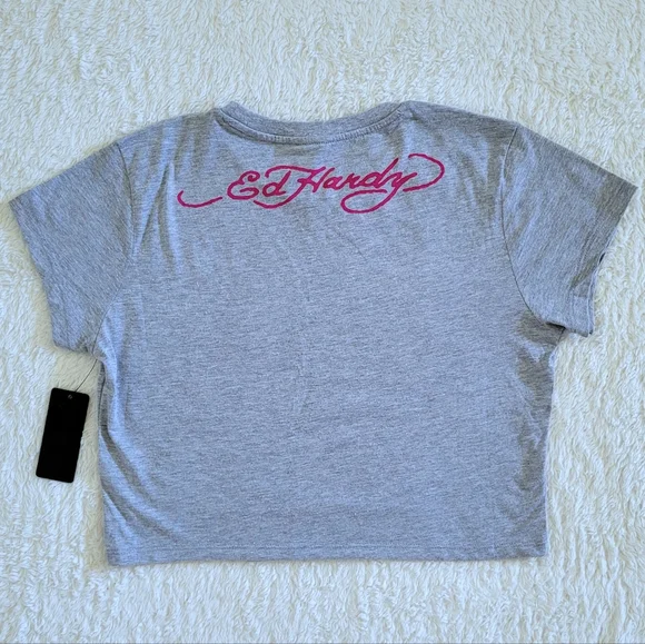 Ed Hardy "Love Kills Slowly" Skull &  Crossbones☠️ Graphic Baby👶 Tee👕  - NWT - Picture 11 of 14